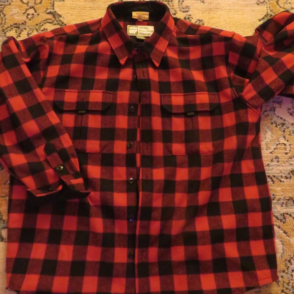 White Mountain Minus 33 Wool Plaid short jacket XL. Used excellent